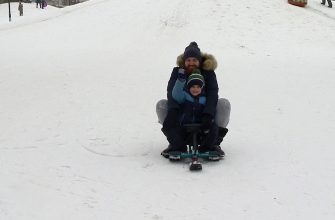 дети зима горка