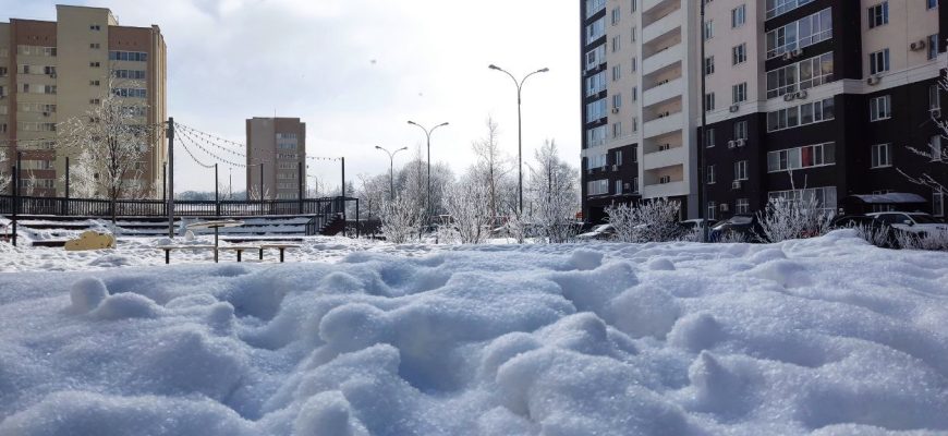 дом снег сугробы